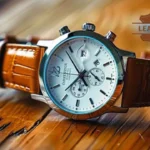 Mens leather watch