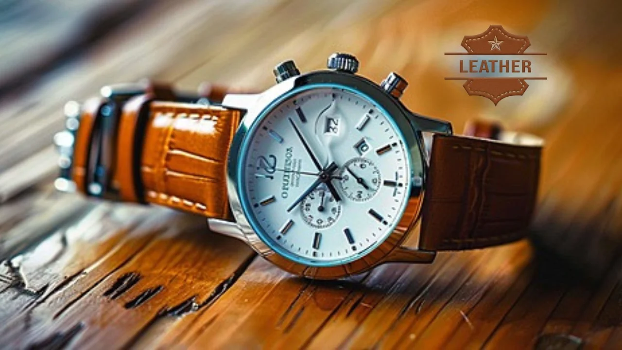 Mens leather watch