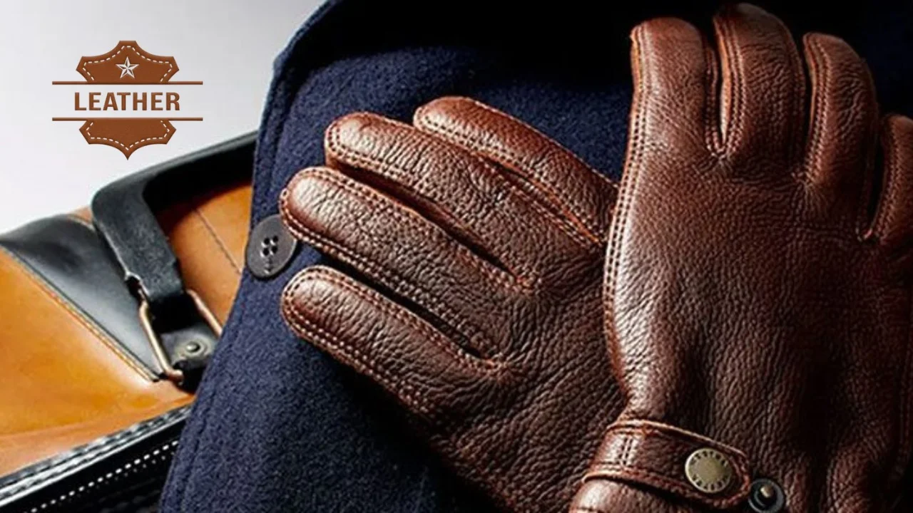 Mens leather work gloves