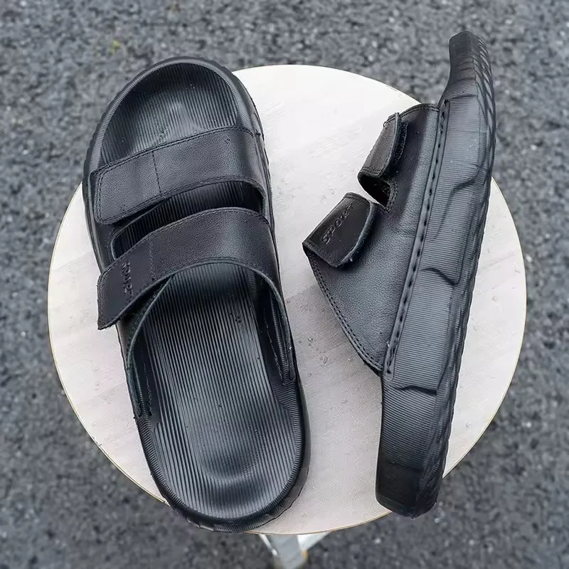 Slide sandals mens leather