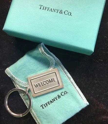 Tiffany leather bag charm