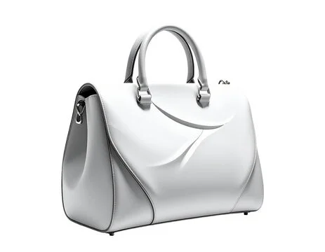 White leather bag