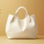 White leather bag