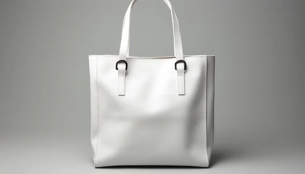 White leather bag