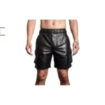 leather shorts men
