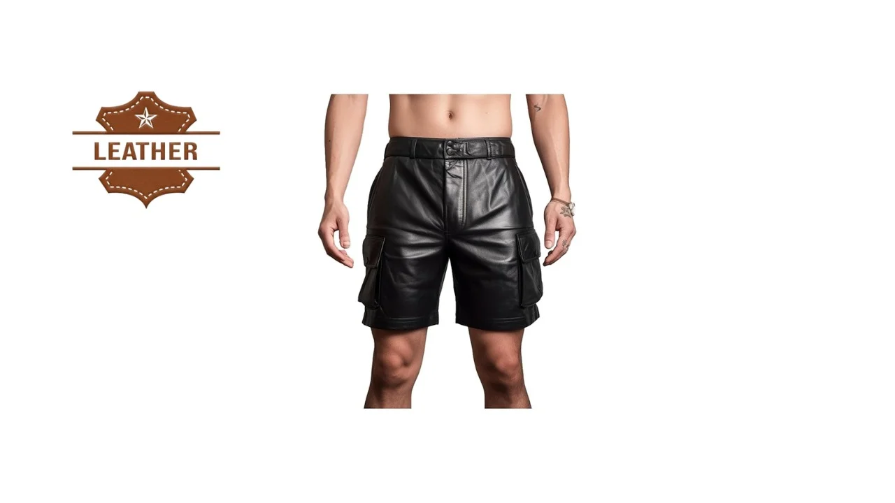 leather shorts men