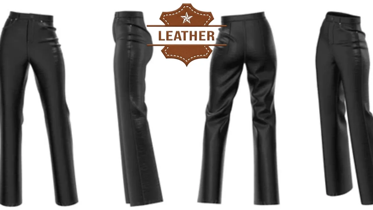 Black leather pants women