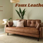 Faux Leather Sofa