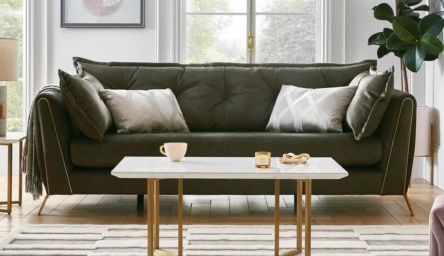Faux Leather Sofa