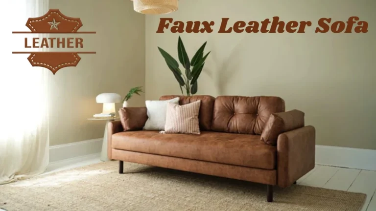 Faux Leather Sofa