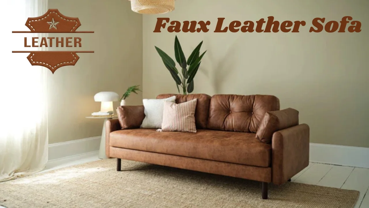 Faux Leather Sofa