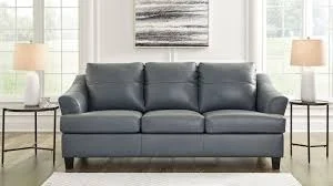 Gray Leather Sofa