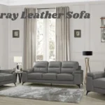 Gray Leather Sofa