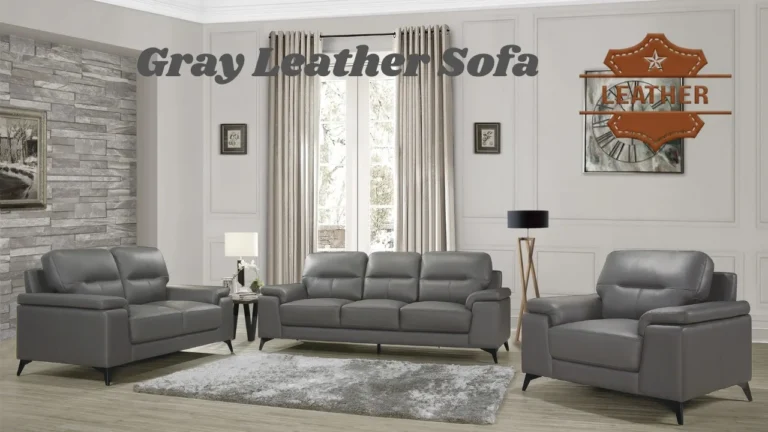 Gray Leather Sofa
