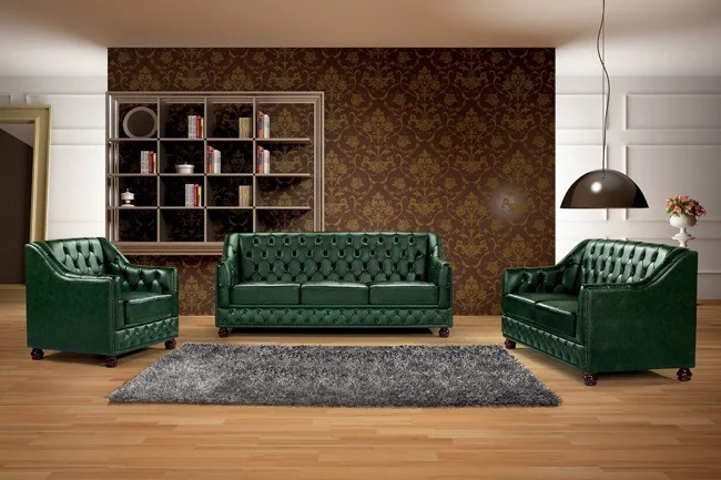Green Leather Sofa
