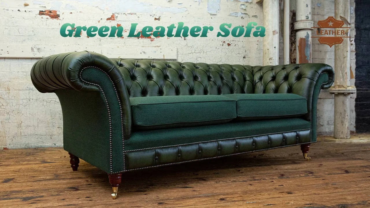 Green Leather Sofa