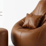 Leather bean bag chair