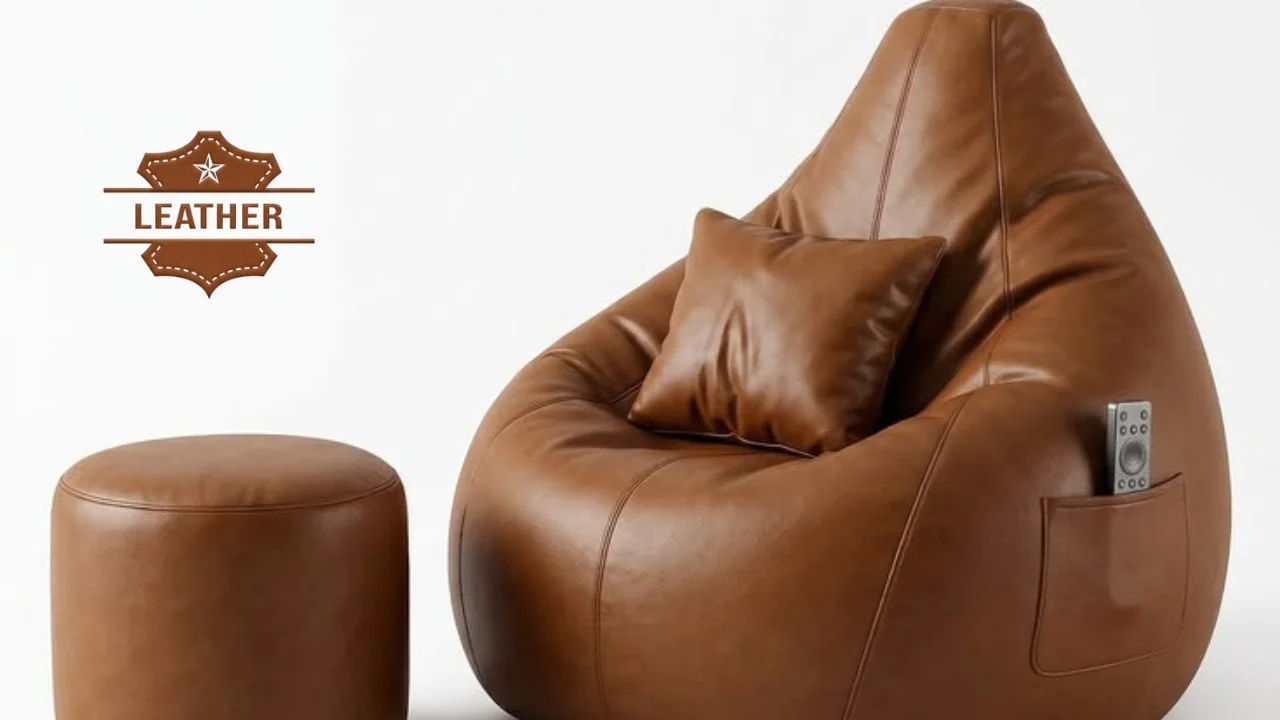 Leather bean bag chair