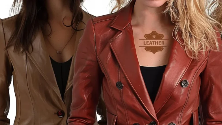 Leather blazer women