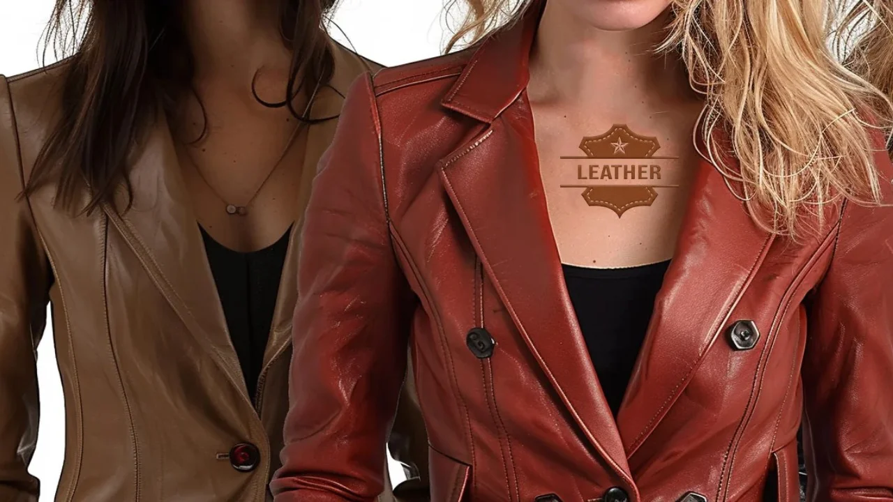 Leather blazer women