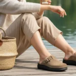 Leather clogs for women