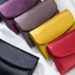 Leather clutch bag