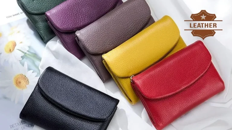 Leather clutch bag
