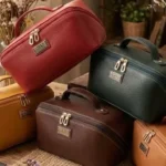 Leather cosmetic bags