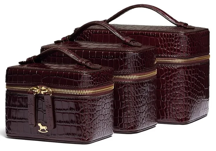 Leather cosmetic bags