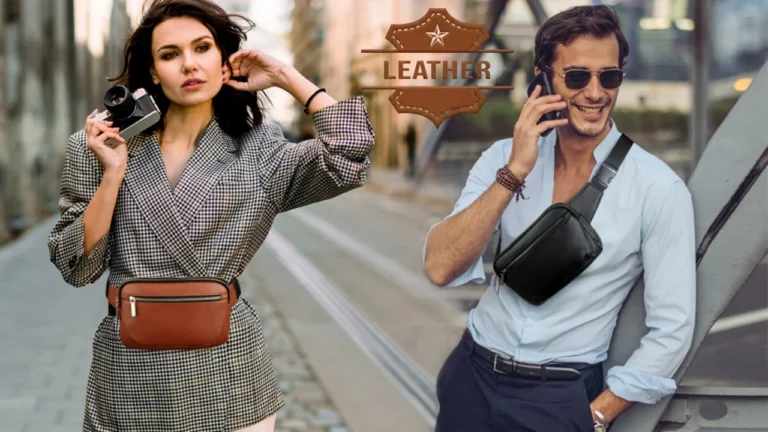 Leather fanny pack women