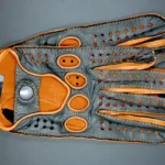 Leather racing gloves men