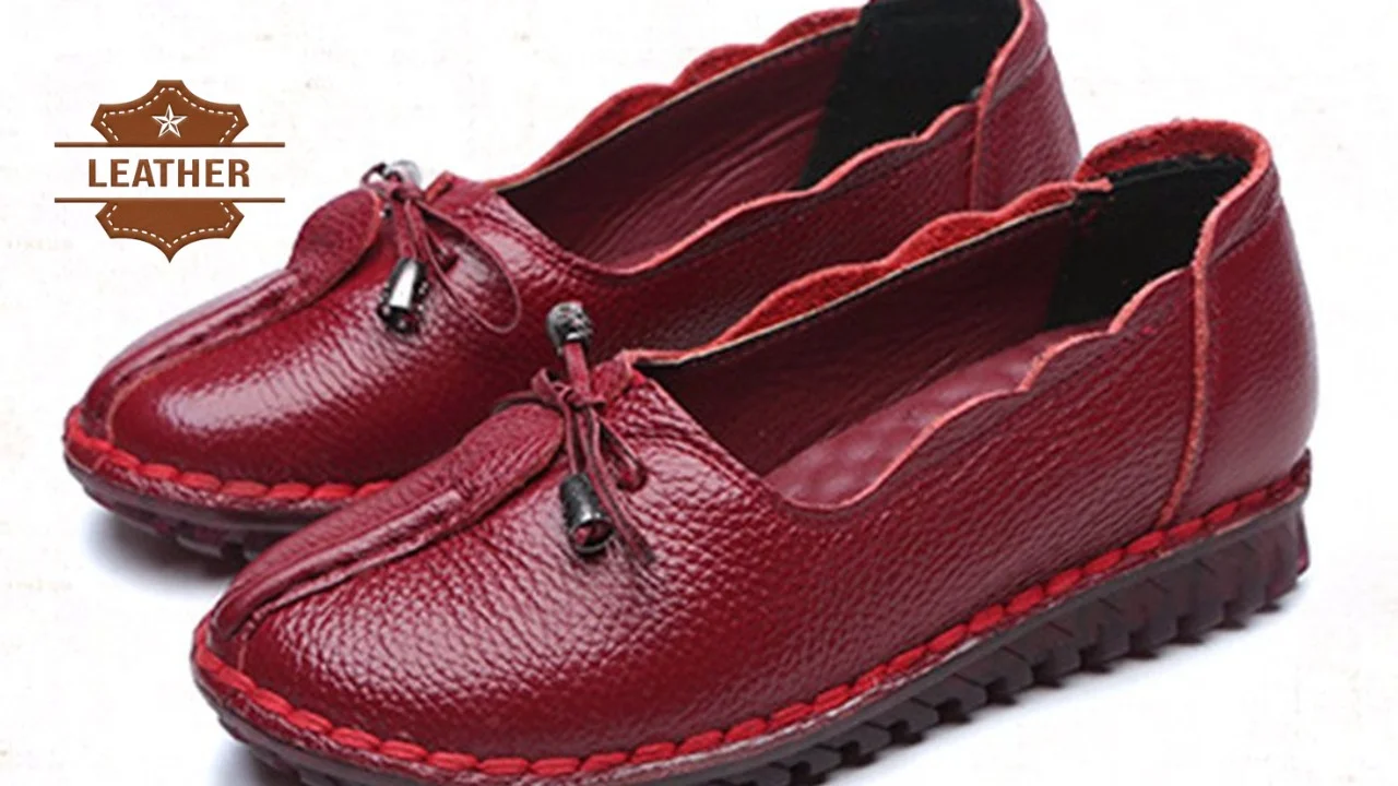 Leather shoes for women
