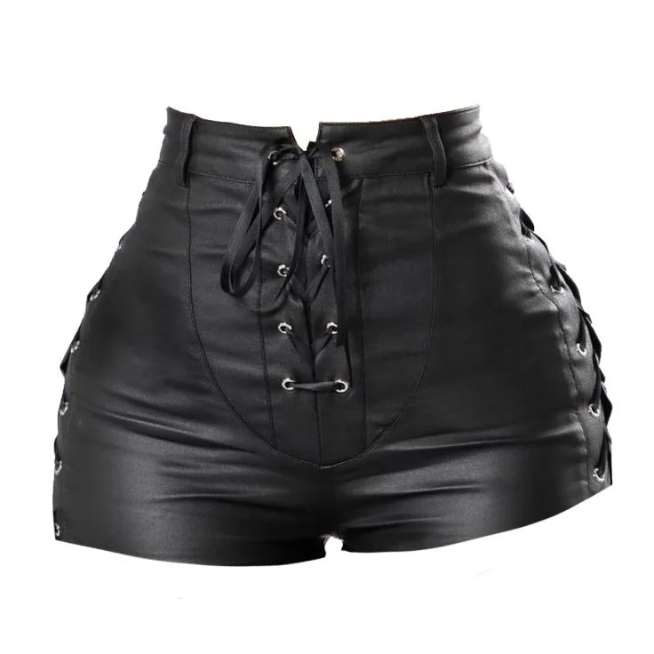 Leather shorts women