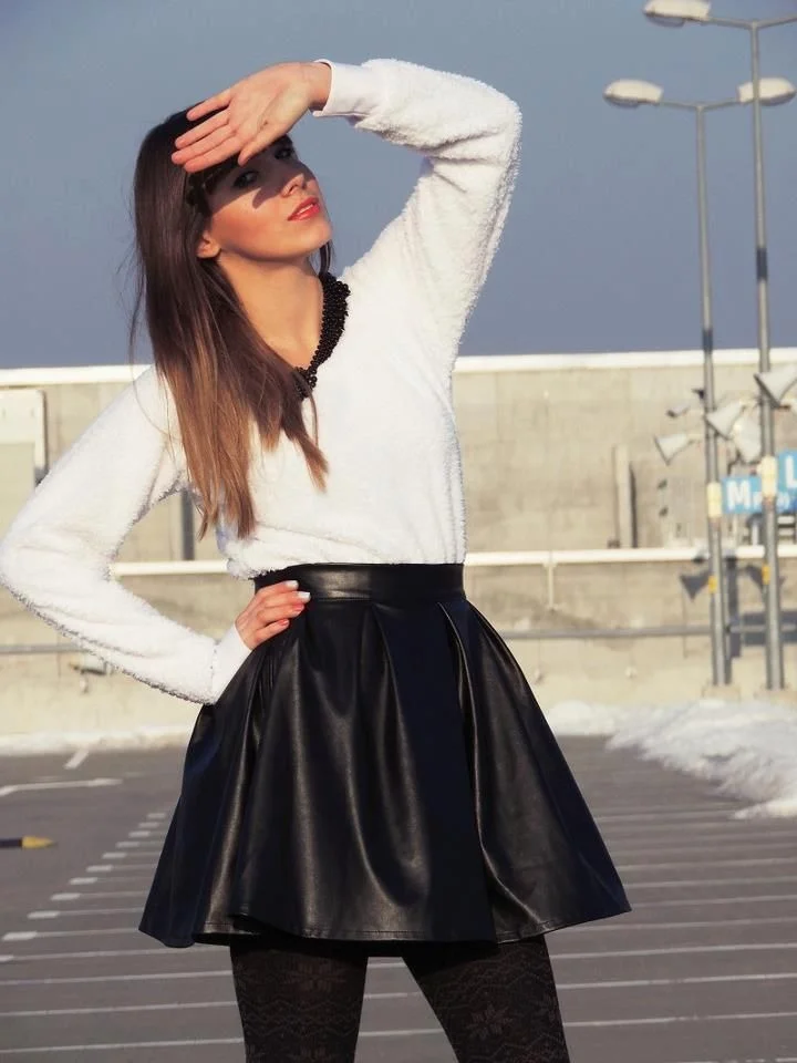 Leather skirt women