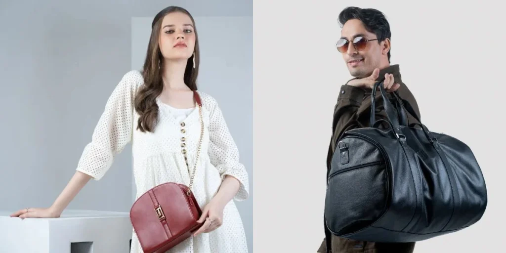 Leather travel bags