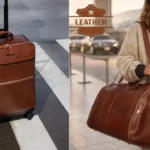 Leather travel bags