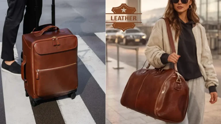 Leather travel bags