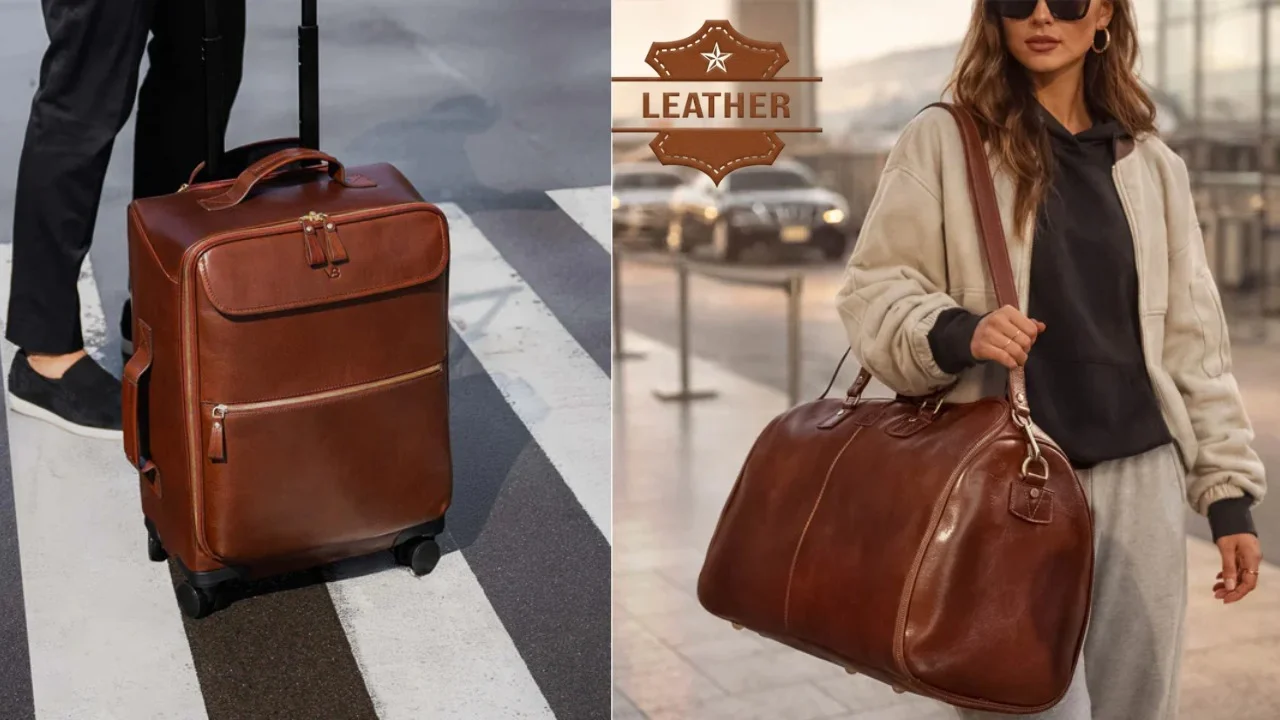Leather travel bags