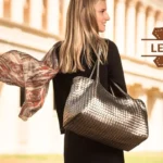 Leather woven bag