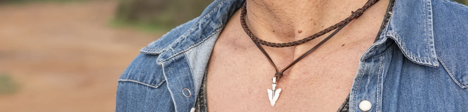 Mens Leather Necklace