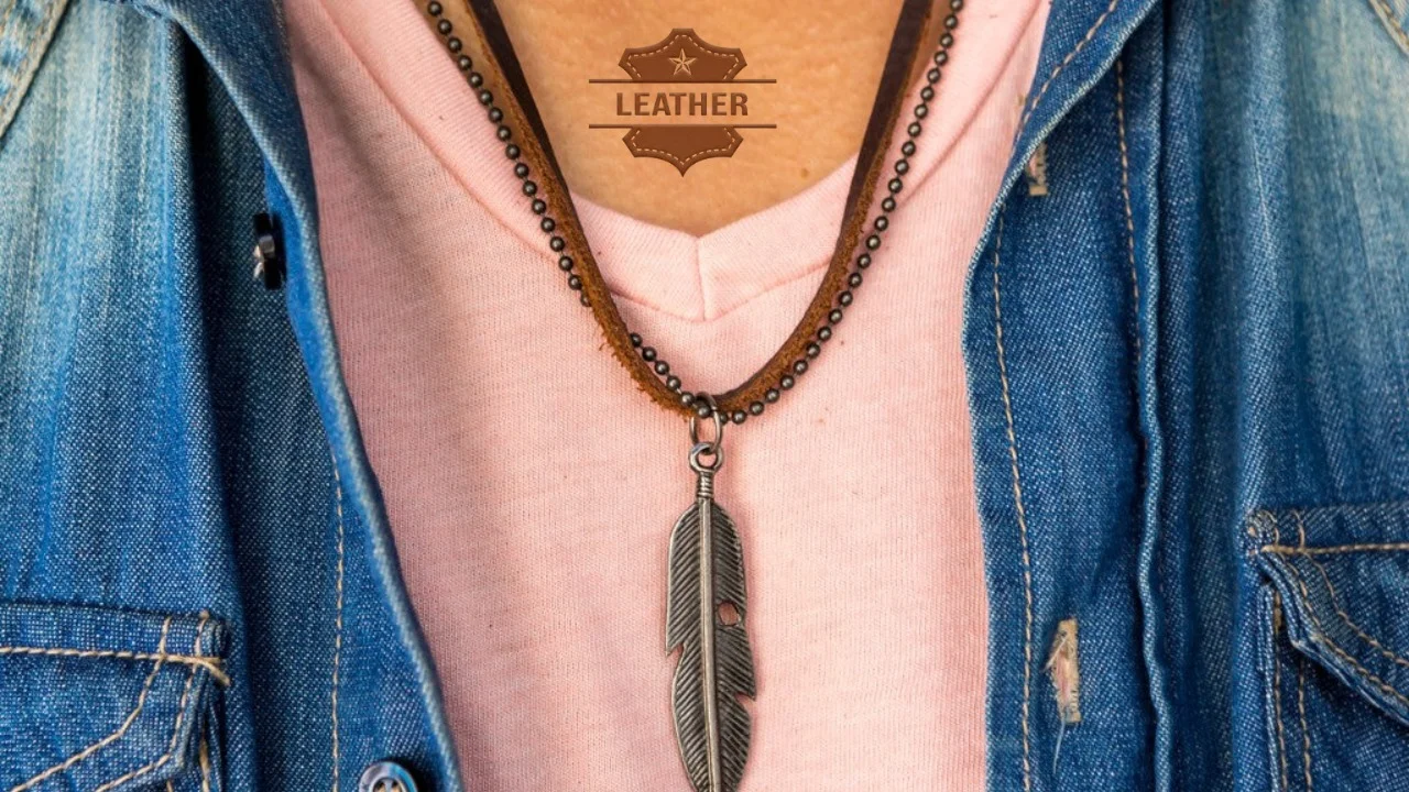 Mens Leather Necklace