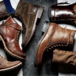 Mens brown leather boots