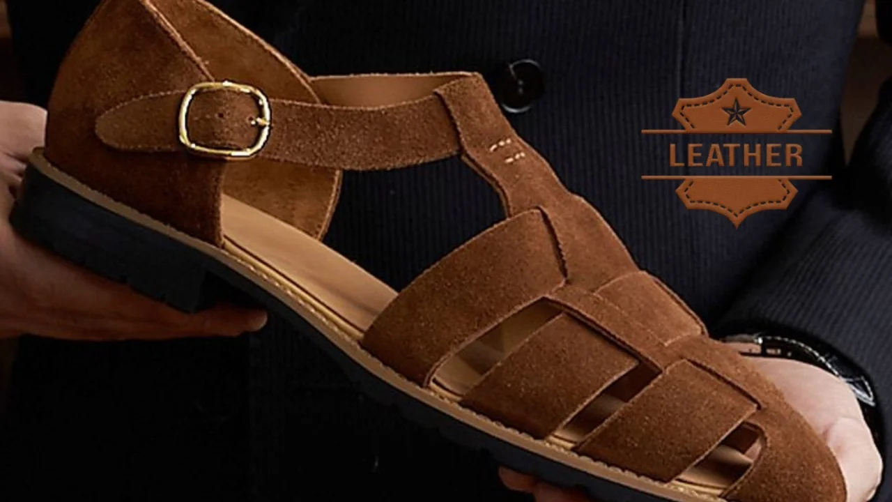 Men's dress leather sandals