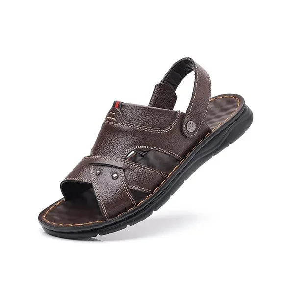 Men's dress leather sandals
