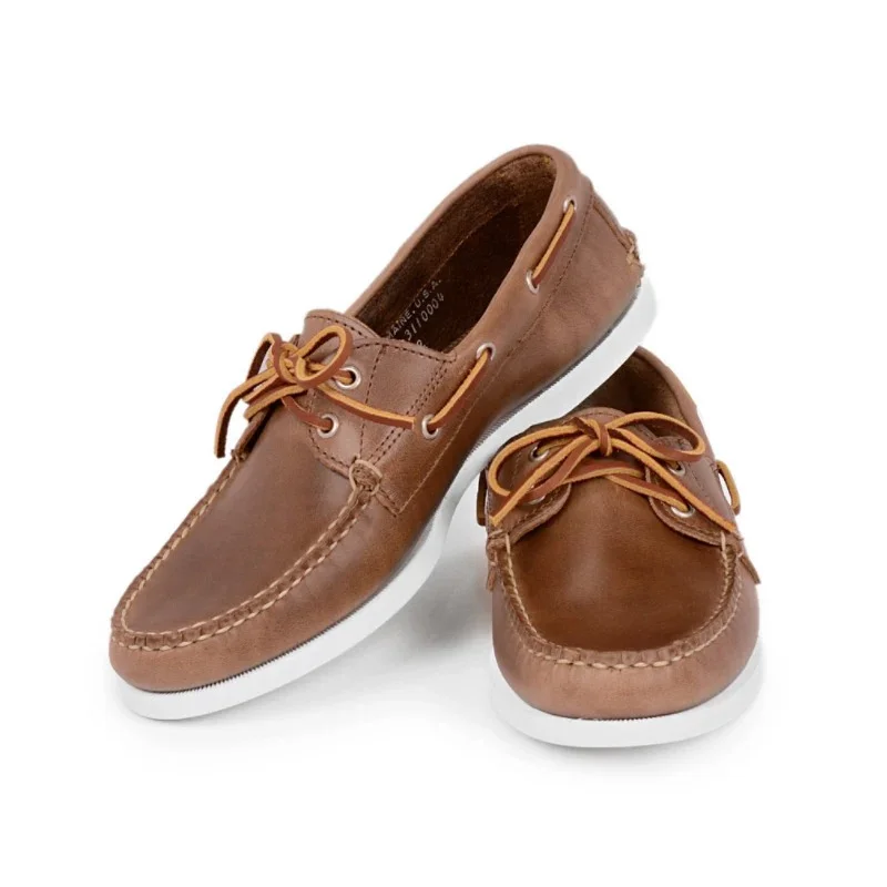 Men's genuine leather boat shoes