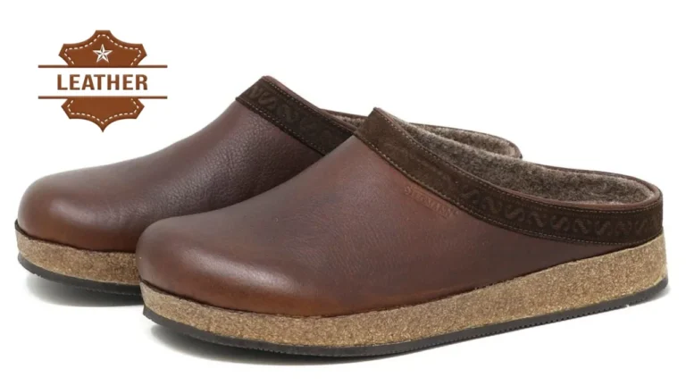 Men's leather clogs