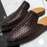 Men's leather mules