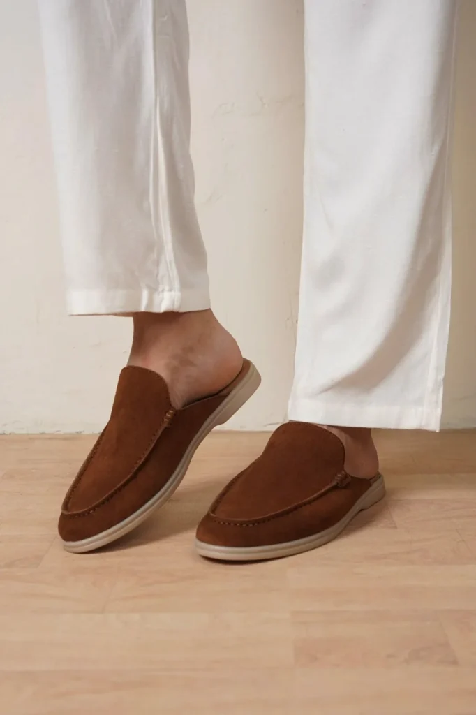 Men's leather mules