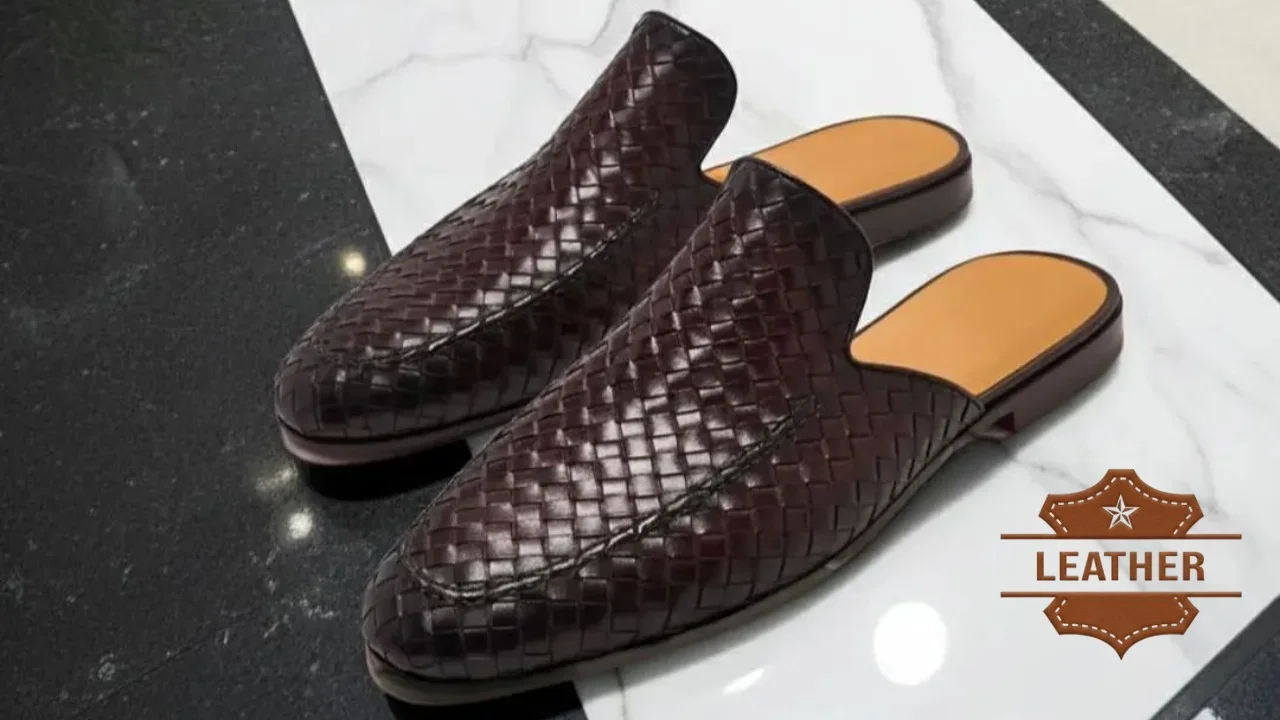 Men's leather mules