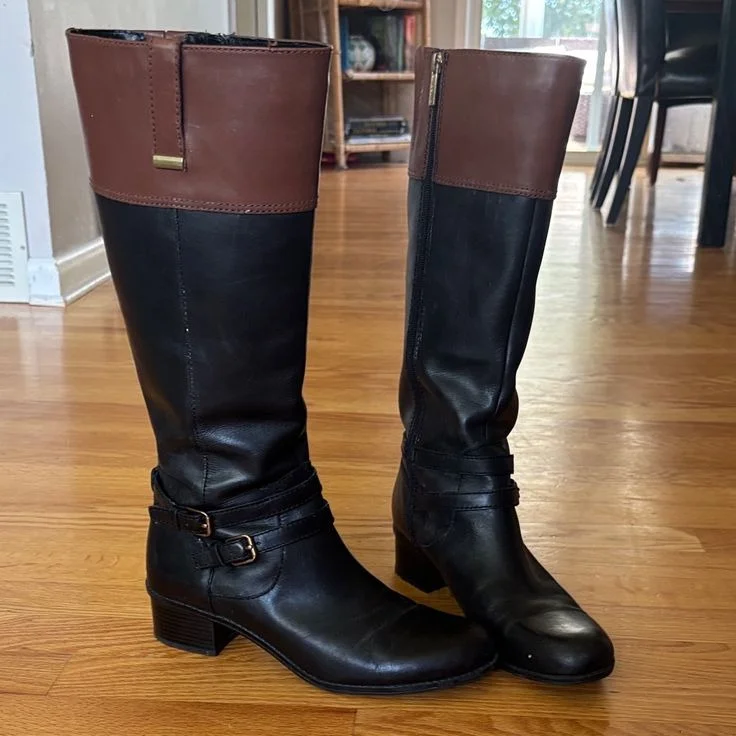 New bandolino women's cavendish leather riding boot